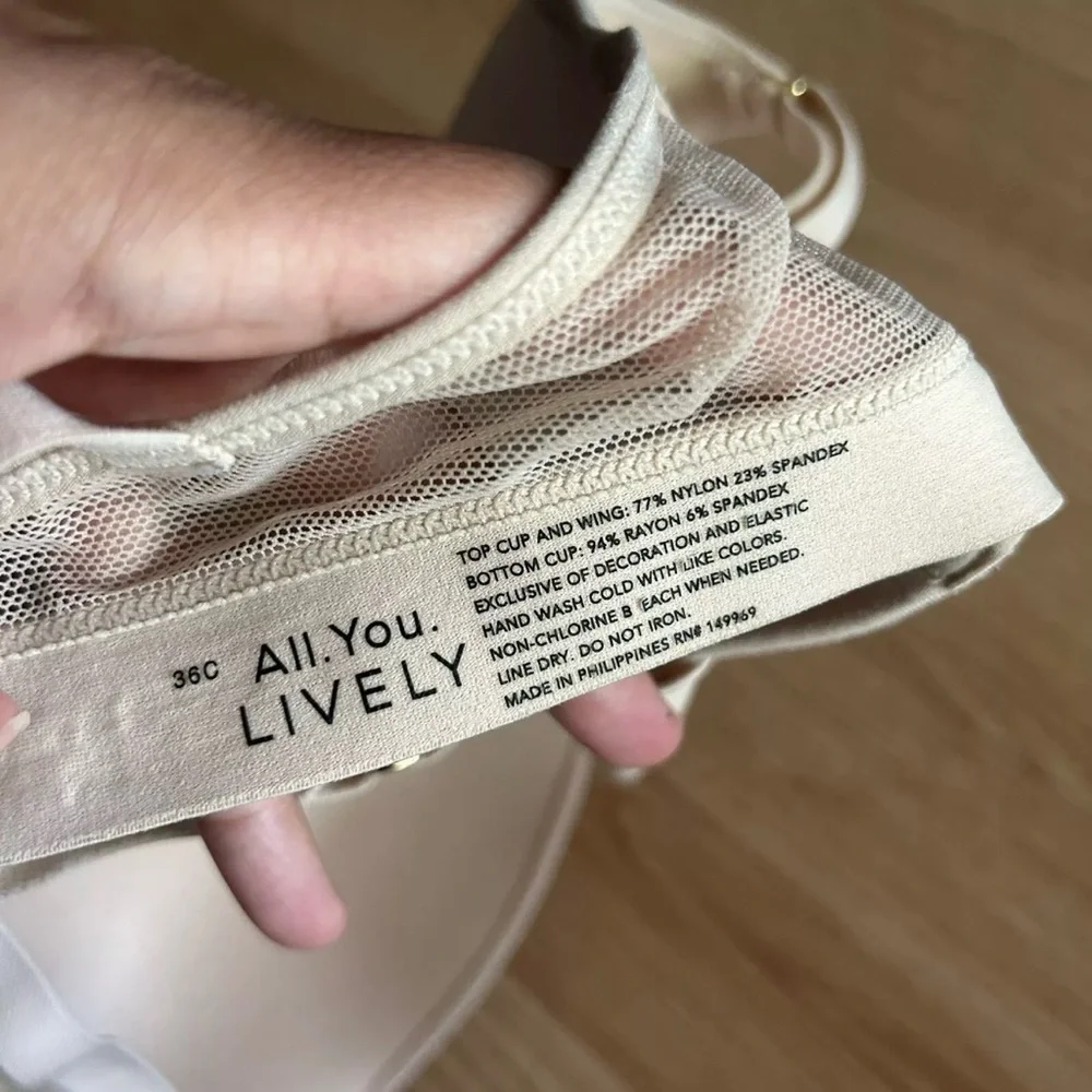 Lively Beige All You Wireless Bra 36C